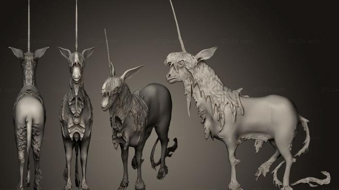 Animal figurines (Spiderwick Unicorn, STKJ_0634) 3D models for cnc